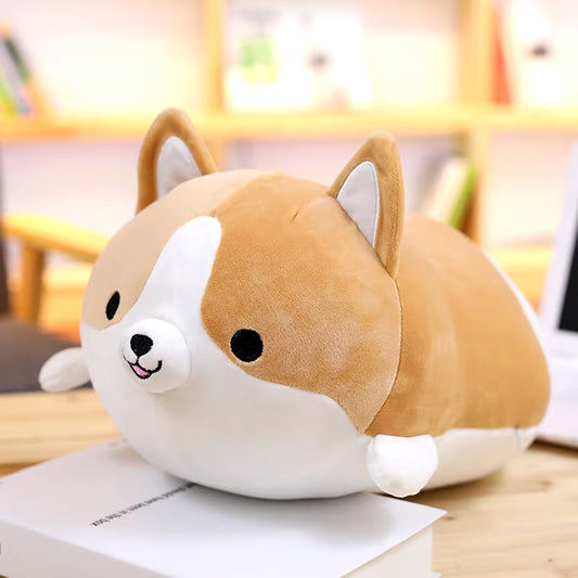 Peluche Corgi Kawaii – Almohada Suave y Tierna de 30cm